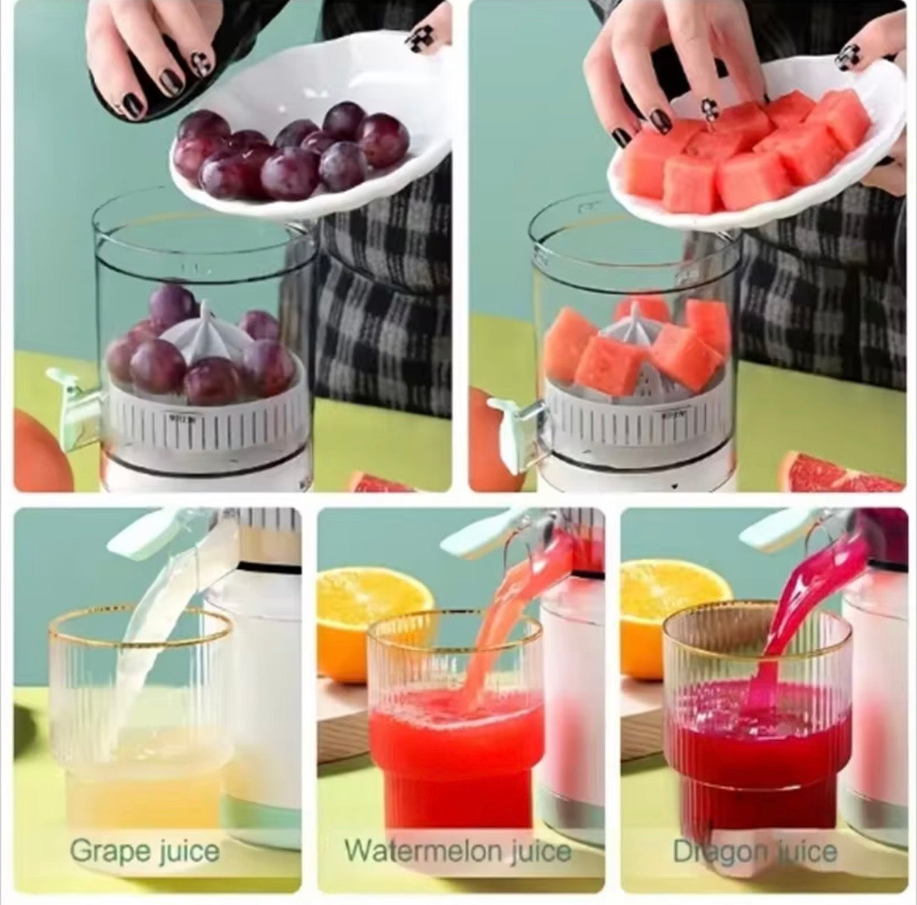✨ خلاط فواكه كهربائي محمول  🍋🍓